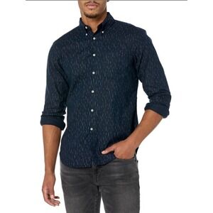 Naked & Famous Denim - Easy Shirt - Kimono Print - Rain -SMALL 100% Japan Cotton